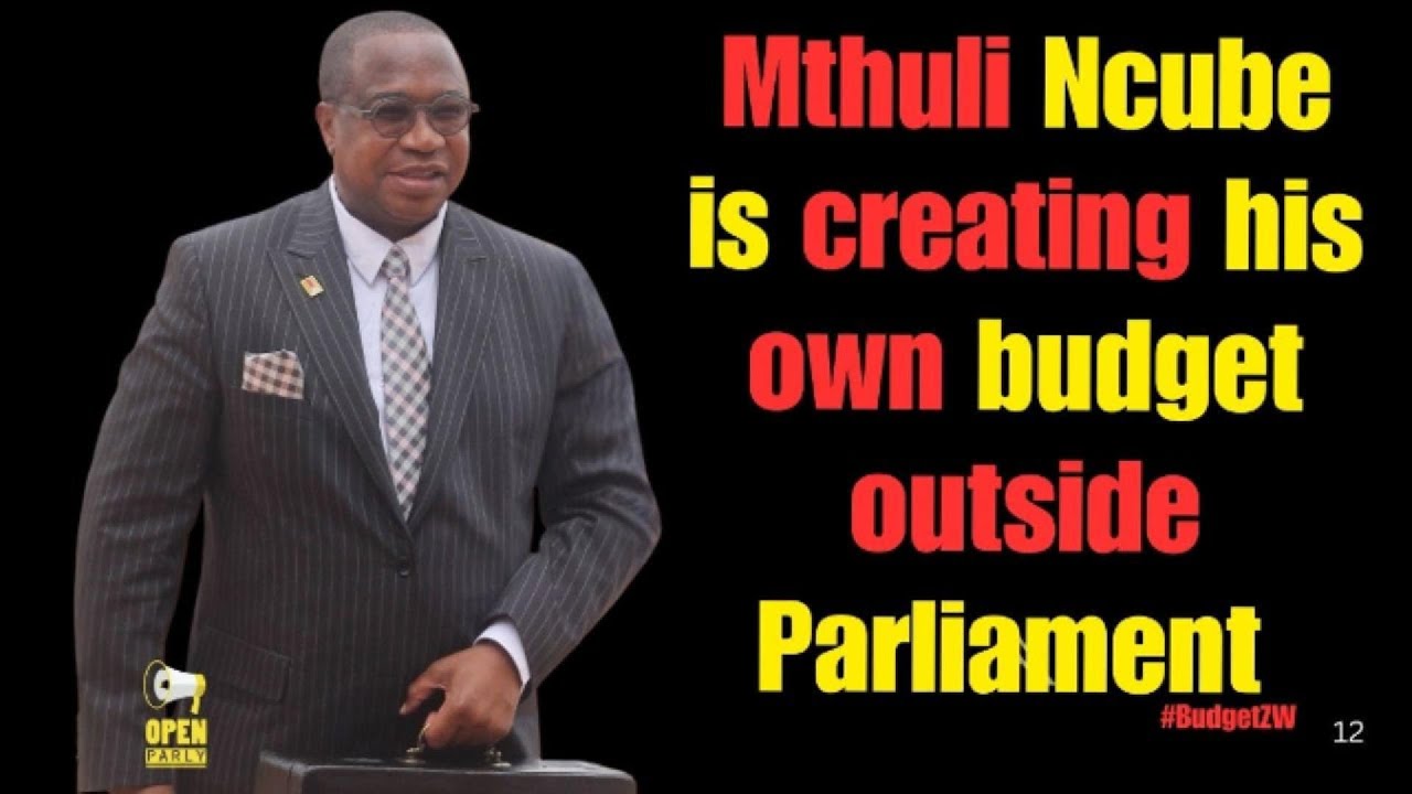Mthuli Ncube creating his own budget outside Parliament