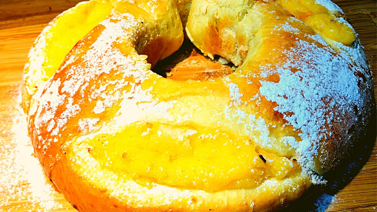 ROSCA de crema pastelera rellena de DULCE DE MEMBRILLO | Vane Fernández