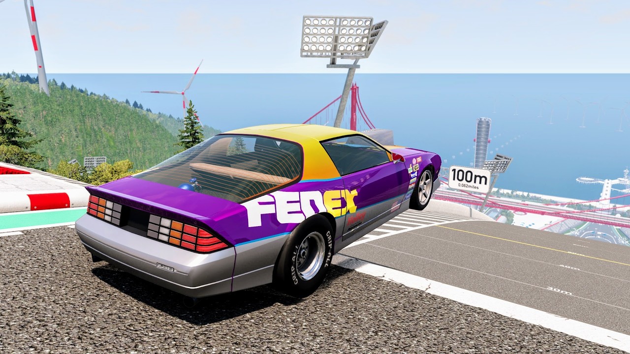 Big Ramp Car Jumps #2 &ndash; BeamNG Drive | CrashBoomPunk