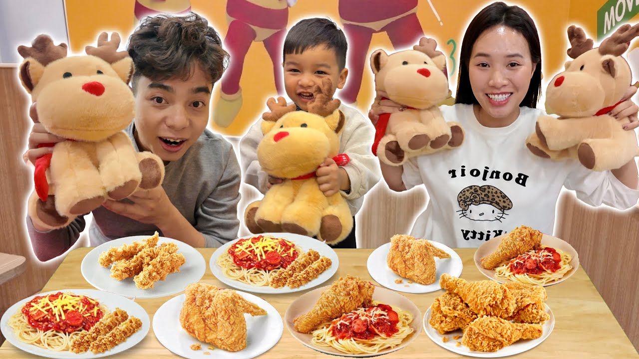 Thắng Tê Tê Đưa Bạn Voi và Hằng Nga Đi Tất Cả Các Cửa Hàng Gà Rán Để Săn Thú Bông Tuần Lộc