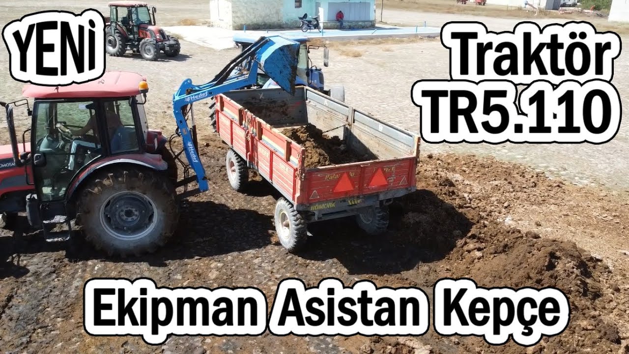 YENİ EKİPMAN / Asistan Kepçe İle Hayvan Gübresi Taşıyoruz! // New Holland TR5.110-TD75D Tümosan 8580