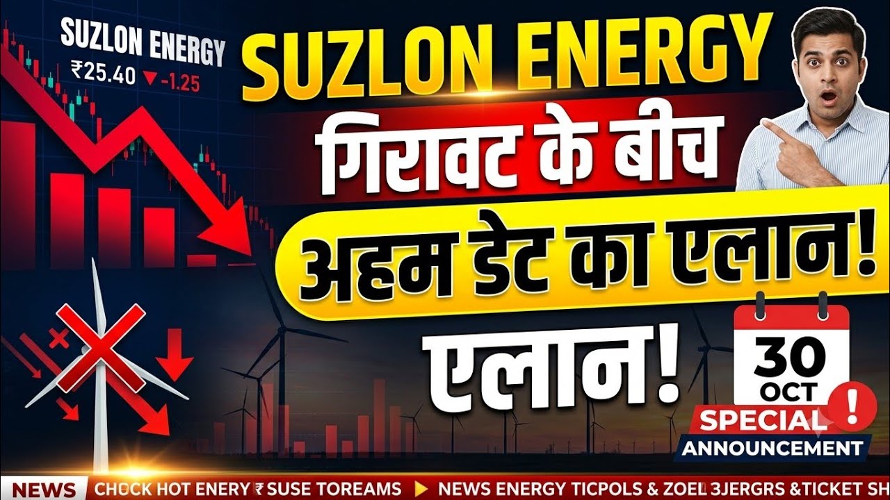 Suzlon Energy Share BIG Fall 🚨 AGM Meeting Update & Broker Targets! Buy or Sell? #suzlon