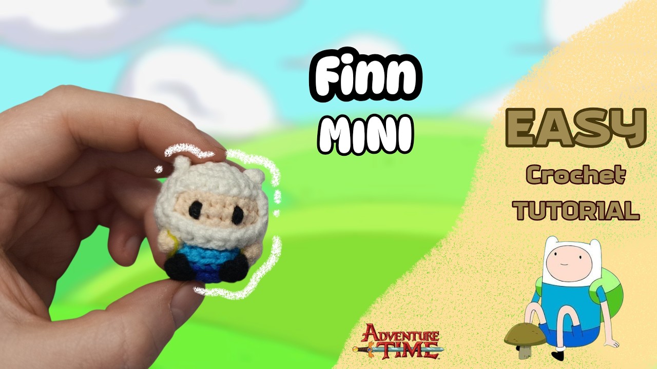 Crochet Mini Finn Keychain | Amigurumi Tutorial  #crochet #adventuretime #amigurumi #finnandjake