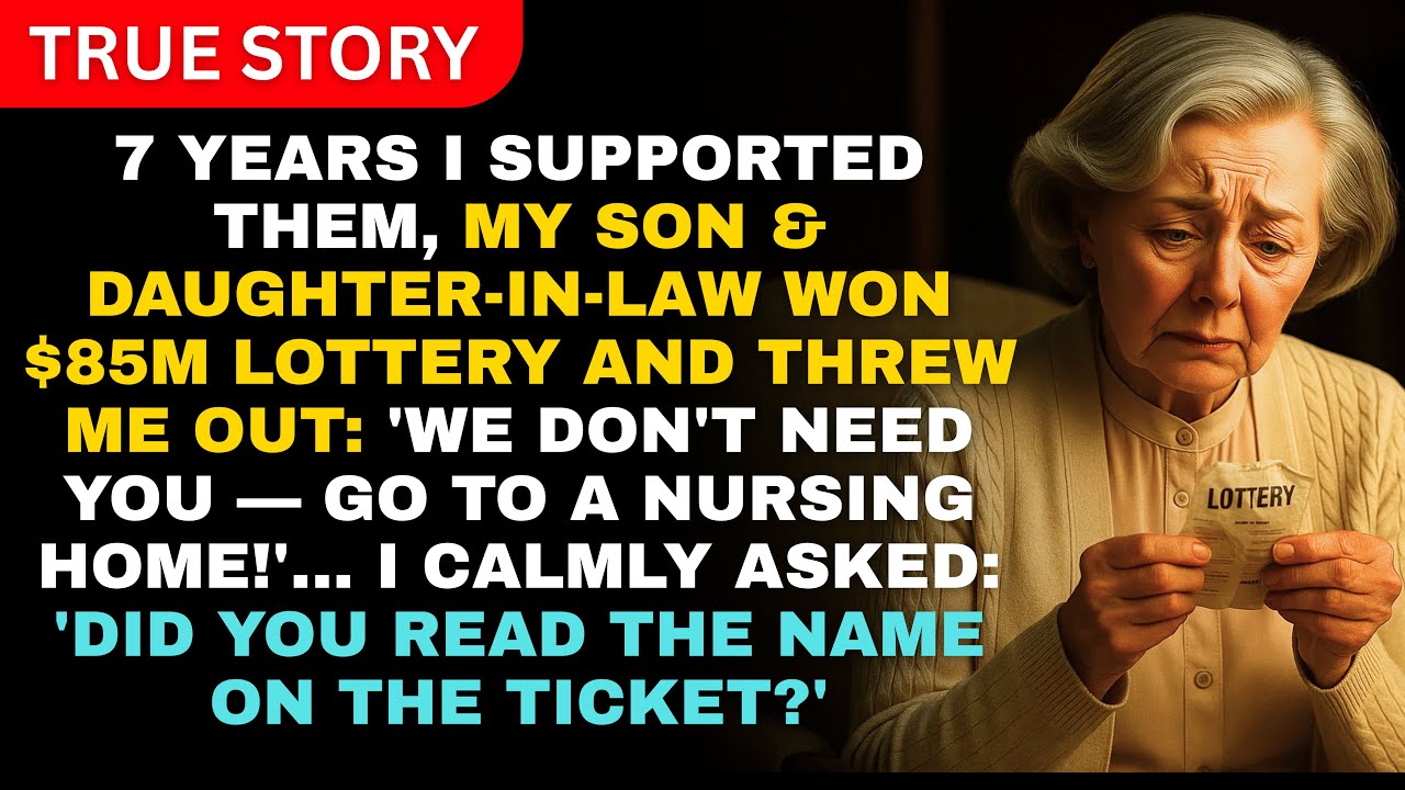 My Daughter-in-Law Won $85M Lottery with MY Ticket & Kicked Me Out—Then I Asked About the Name...