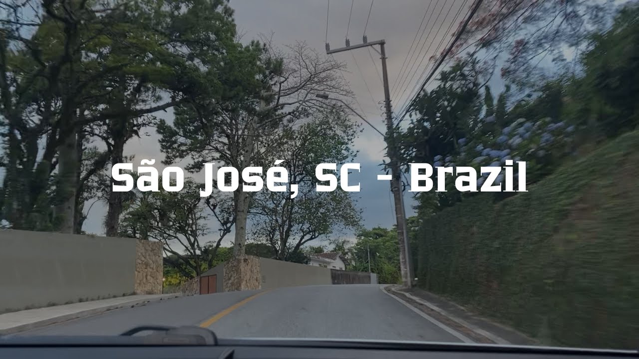 Driving São José, Santa Catarina, Brazil (Sunset City Tour)