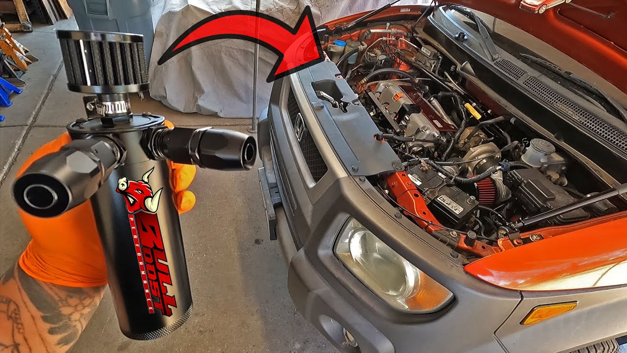 Honda Element Turbo Build 7 : BullBoost Catch Can + PSR GT3582 Turbo Water Lines