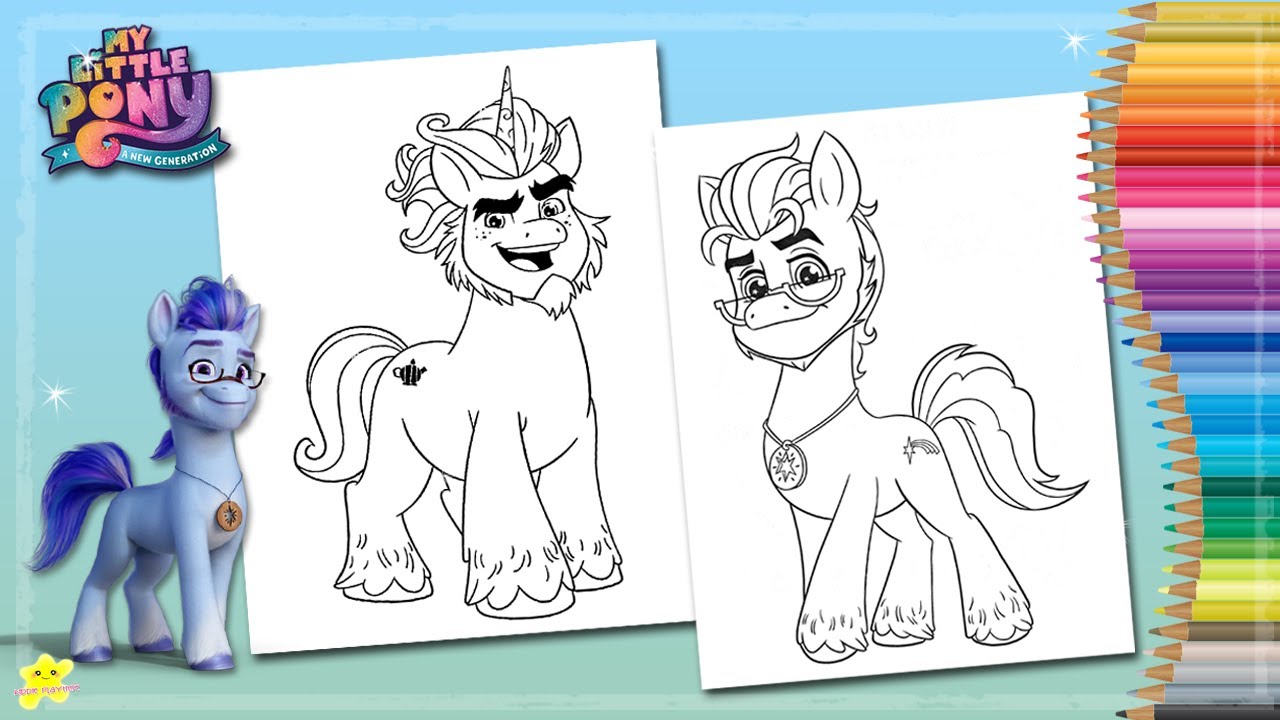 Coloring My Little Pony New Generation Argyle Starshine & Alphabittle Blossomforth