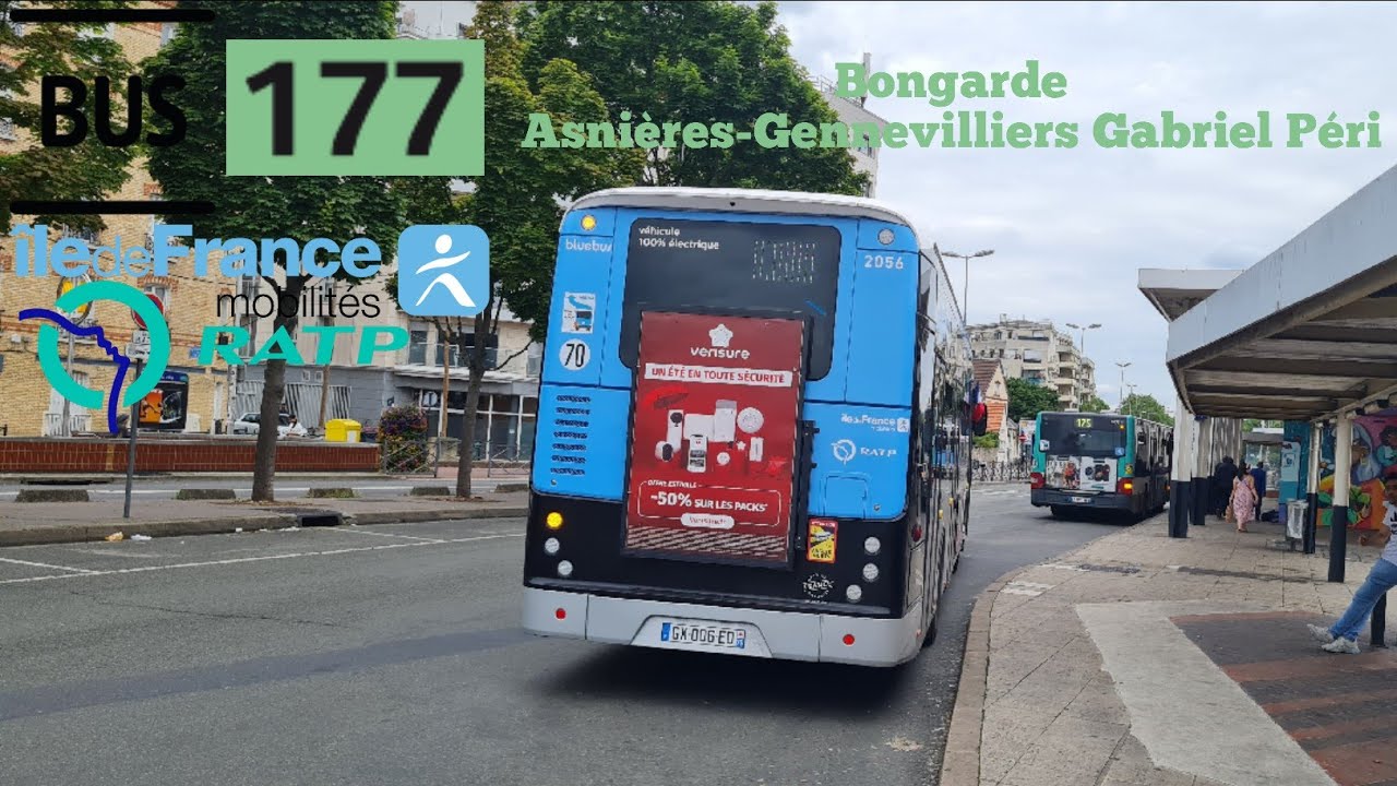 Bus 177 Ratp Bluebus 12m (3p) Le Trajet Entre Bongarde➡️Asnières-Gennevilliers Gabriel Péri