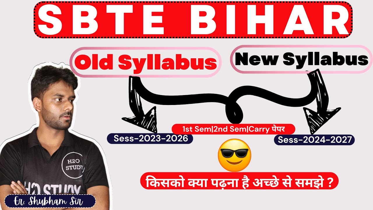 bihar polytechnic 1st semester new syllabus |Carry पेपर वाले क्या पढे |sbte bihar new syllabus|H2O|