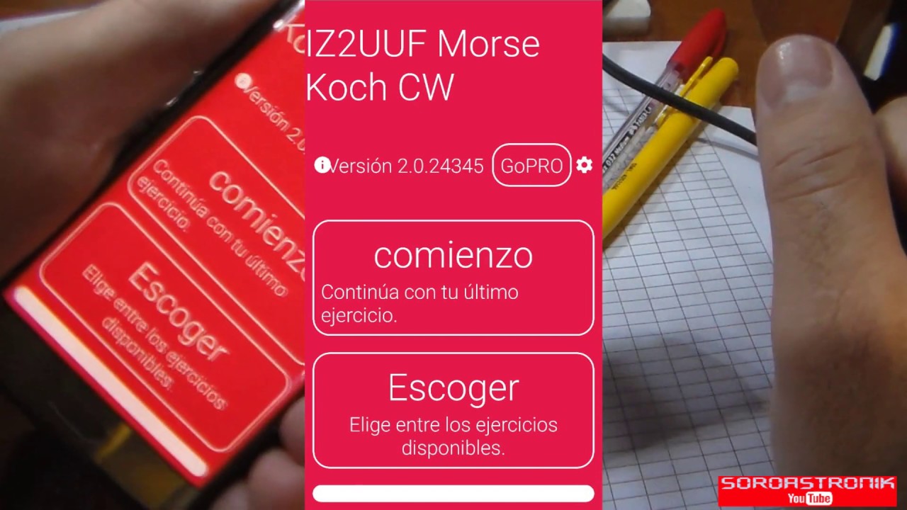LU1WGO: CW para principiantes- Método Koch (App)-Configuración básica.