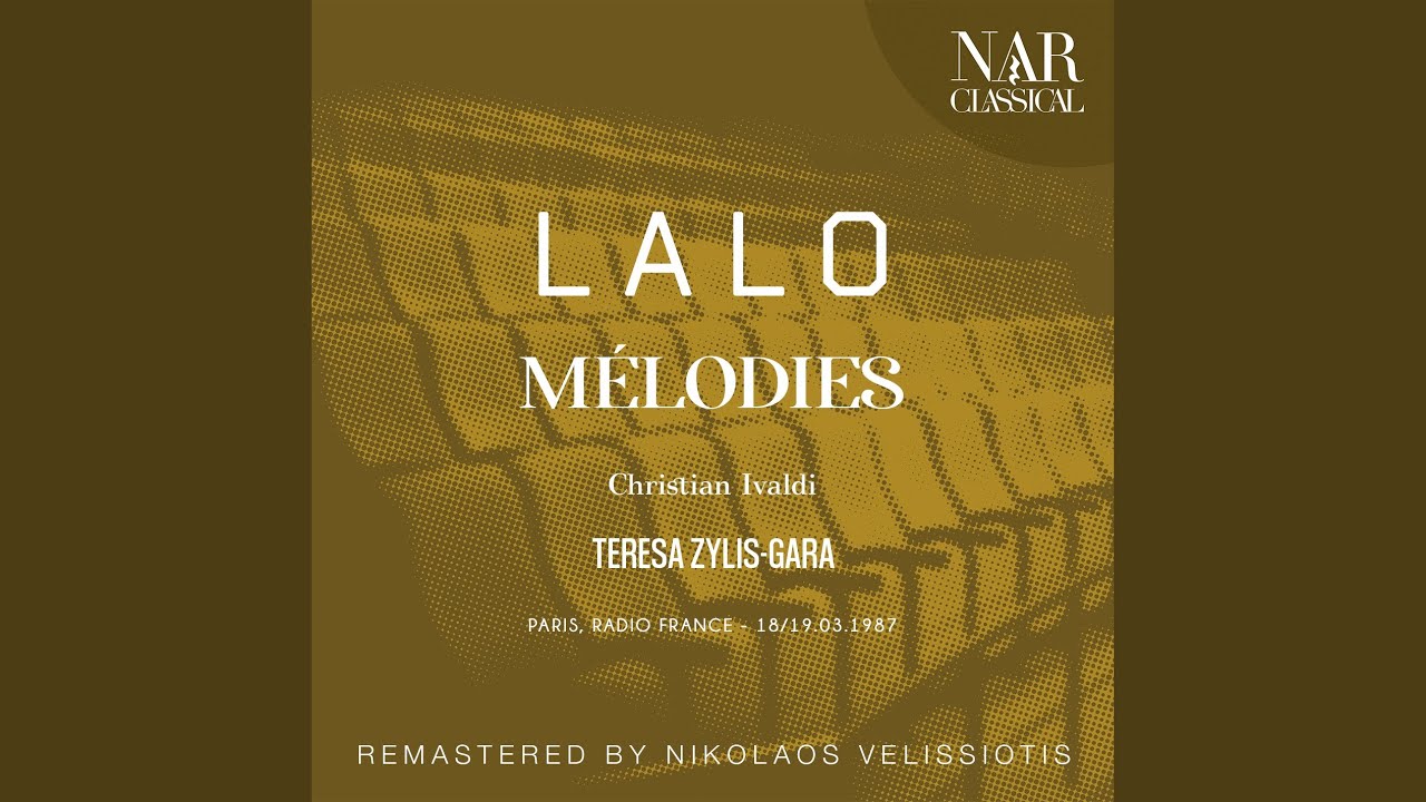 Trois mélodies, II: L'esclave - andante non troppo in A Major