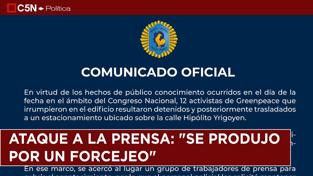 El COMUNICADO de la POLICÍA FEDERAL tras los hechos en el CONGRESO