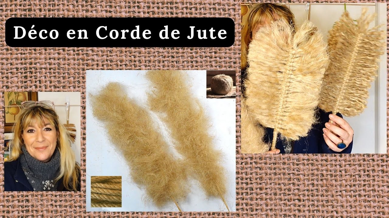 Déco Macramé : Diy Feuilles en Corde de Jute Style PAMPAS