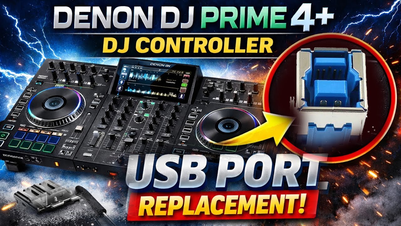 Замена USB-порта на DJ-контроллере Denon DJ Prime 4+