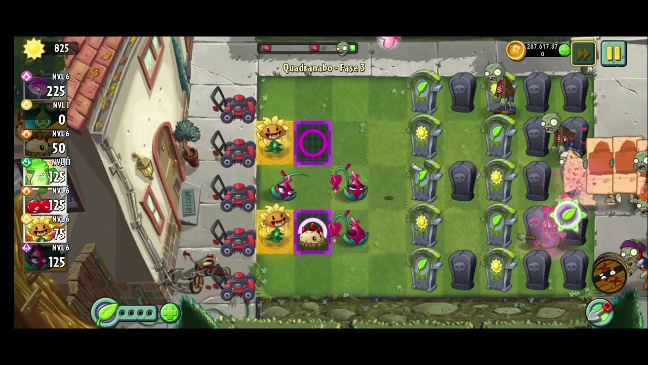 Jogando evento berçário de plantas de quadranabo pvz2 