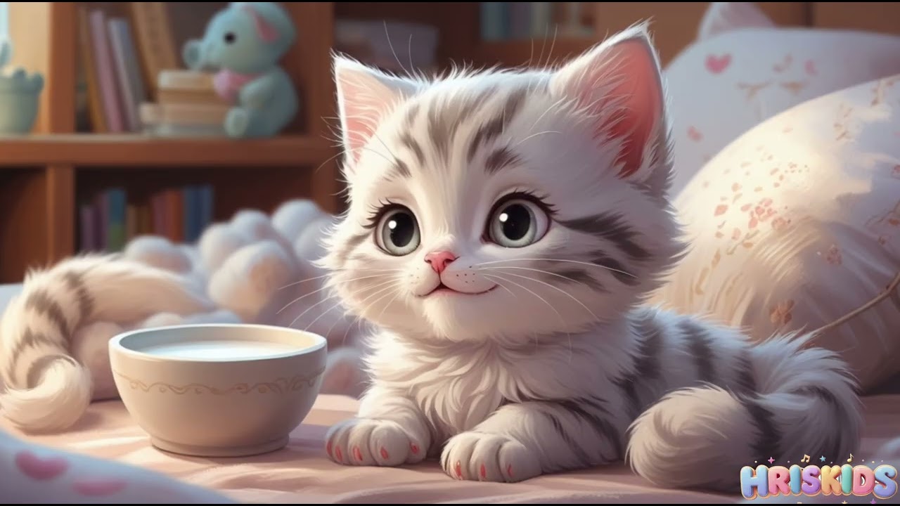 Baby Cat Song 🐱 | Cute Kids Song About a Fluffy Kitten | HrisKids