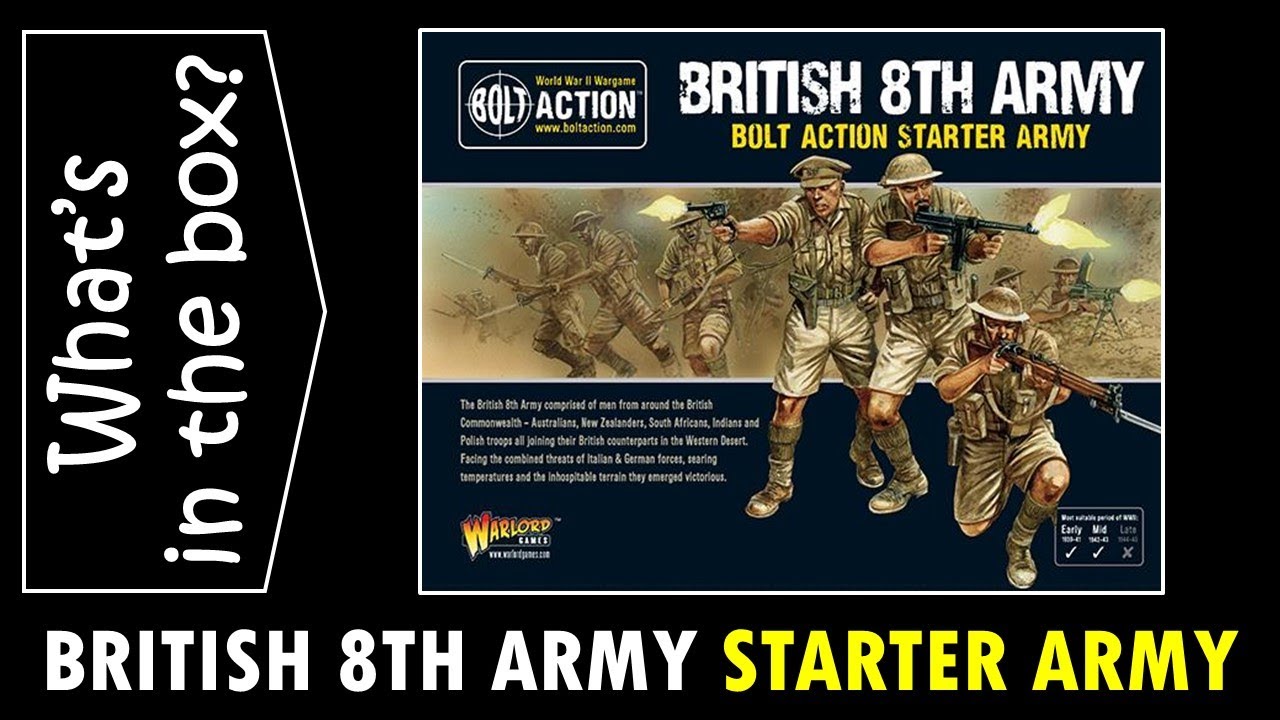 British 8th Army starter army for Bolt Action - Unboxing and Review