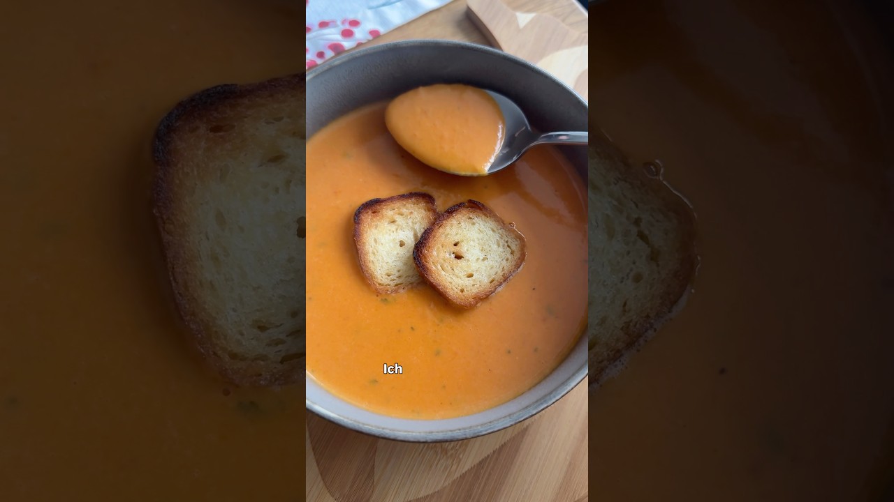 K&uuml;rbis-Tomatensuppe #einfacherezepte #rezept #leckerkochen