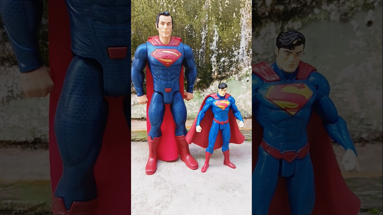 Superman surprise by a dinosaur 🦖 #marveltoys #spiderman #hulk