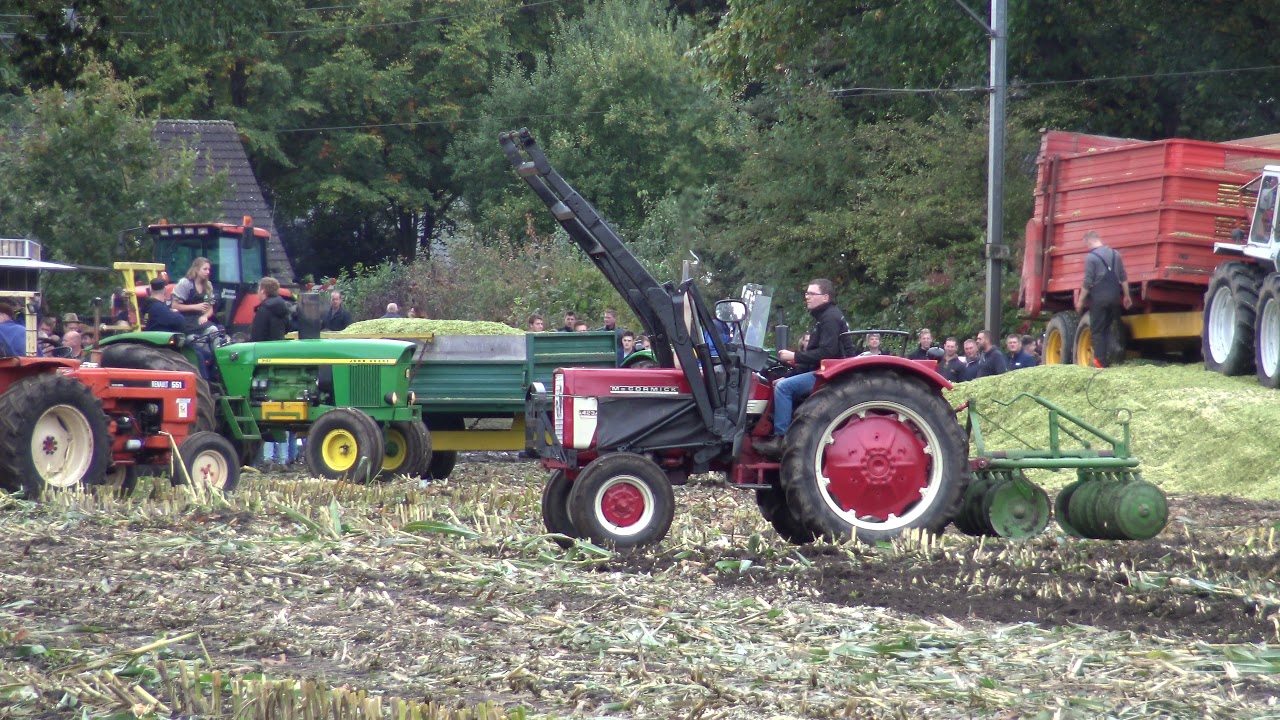 OLD-TIMER HAKSELDAG DALEN  MC CORMICK 423 MAISSTOPPEL BEWERKEN MET EEN SCHIJVENEG