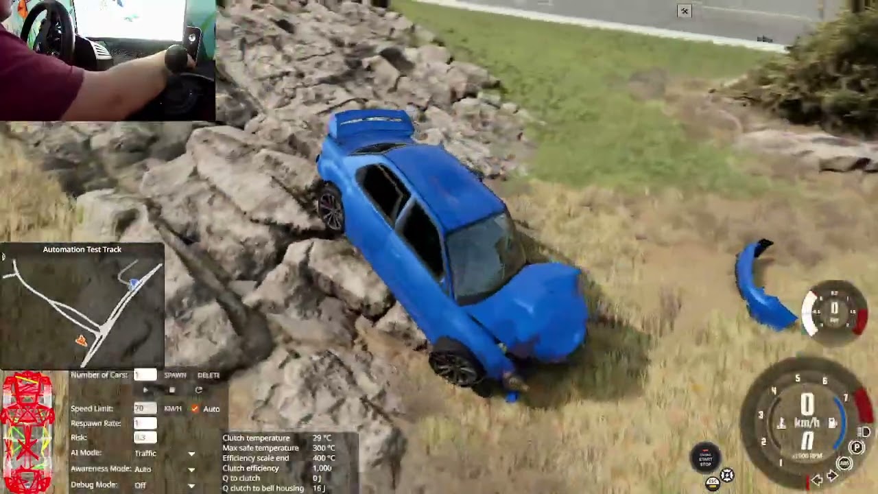 subaru in beamng + wheel cam