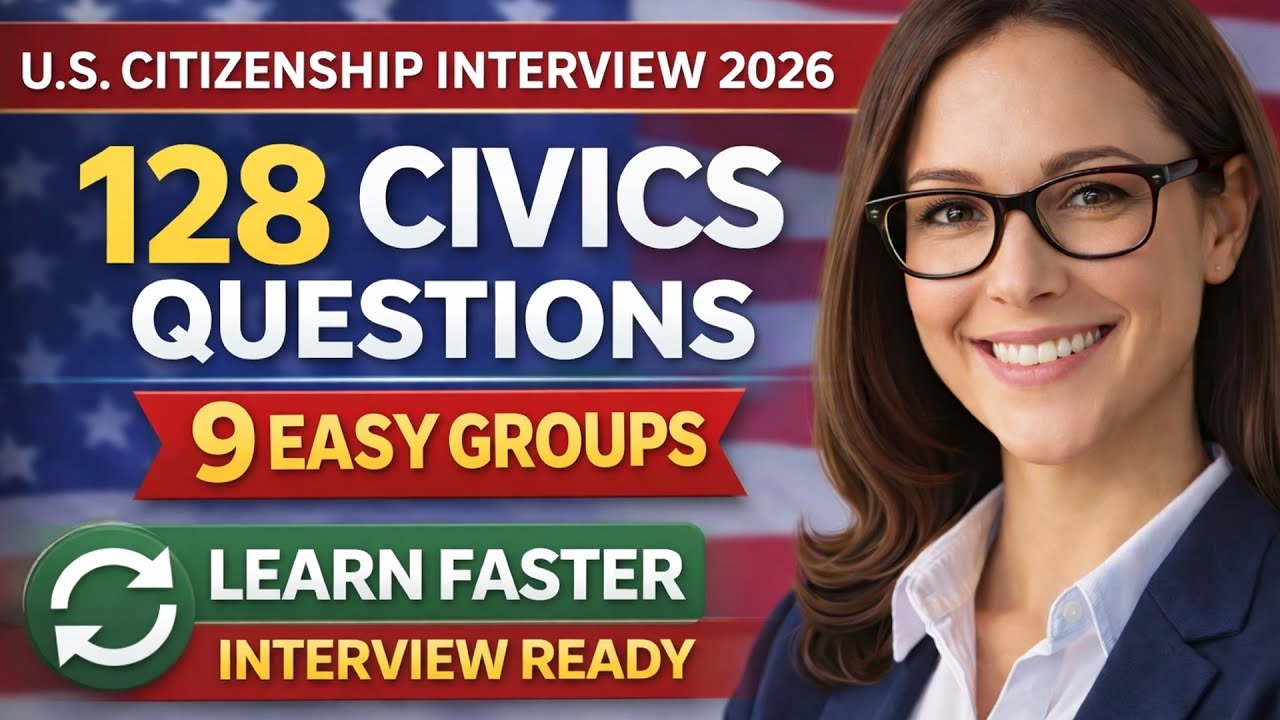 128 Civics Questions by 9 Groups for U.S. Citizenship Interview 2026 &ndash; Easy & Effective Learning