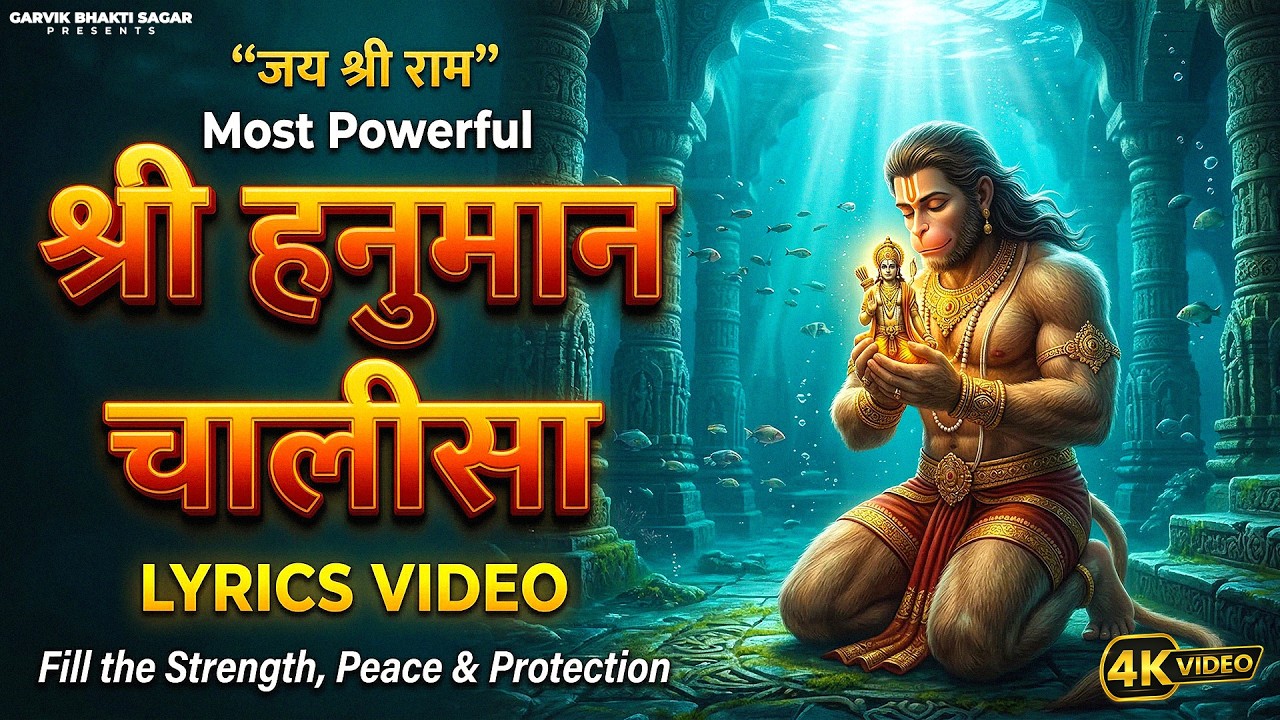 Hanuman Chalisa with Full Lyrics | Feel the Spiritual Energy & Blessings | Kunj Bhakti Sagar