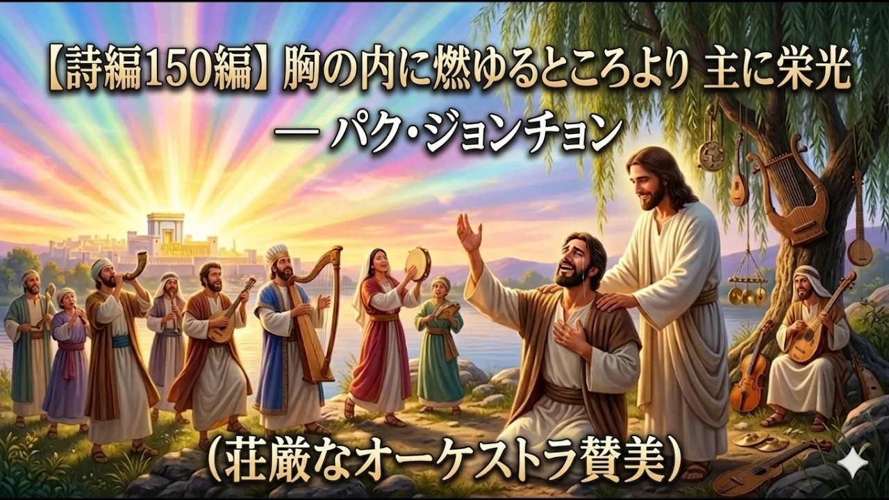 【詩編150編】胸の内に燃ゆるところより 主に栄光 ― パク・ジョンチョン（荘厳なオーケストラ賛美）