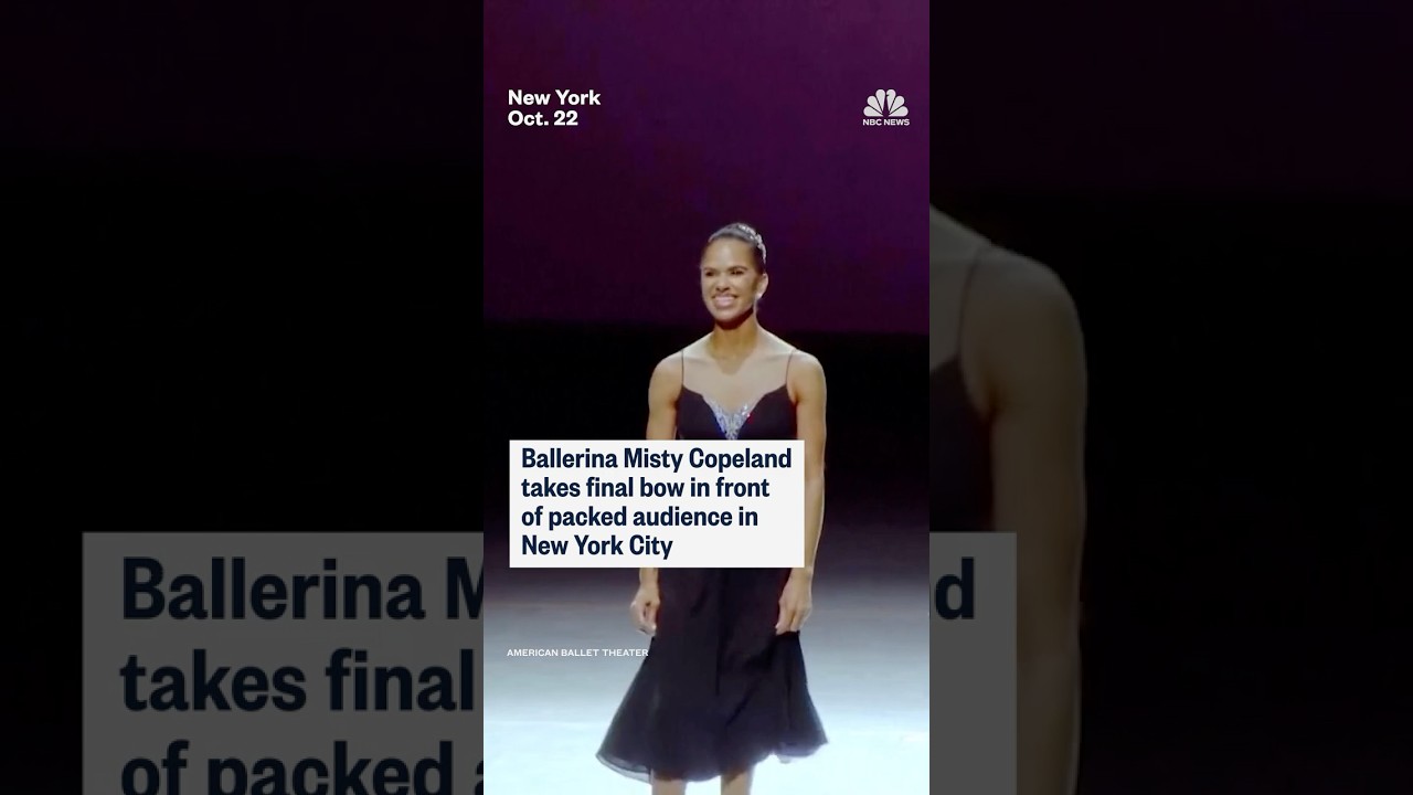 Ballerina Misty Copeland takes final bow in front of packed audience in New York City