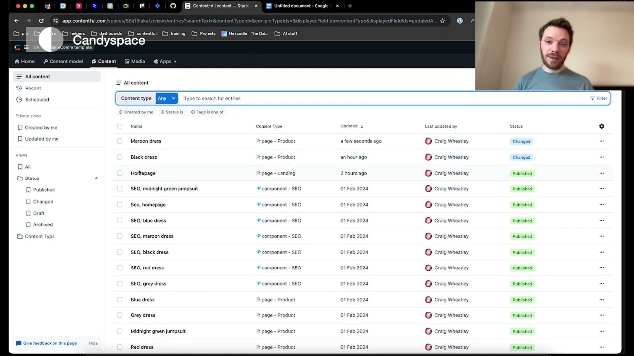 Demonstrating the Contentful CMS