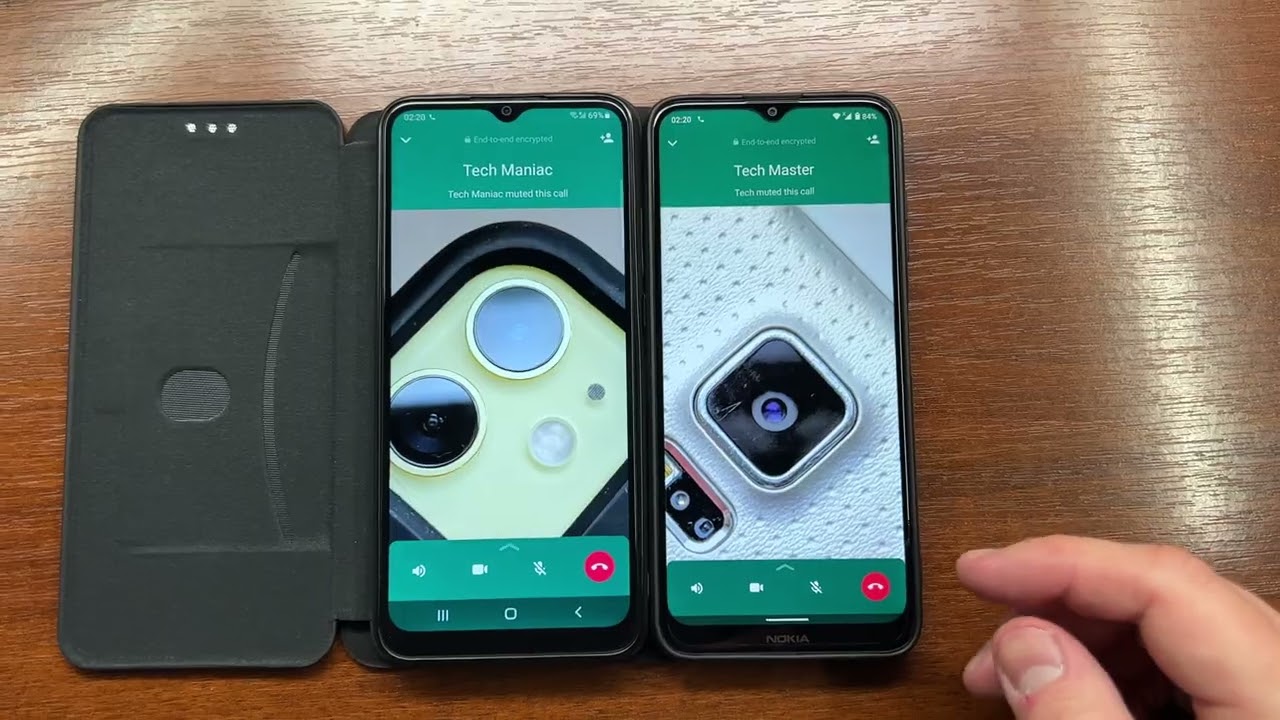 Samsung Galaxy A03s vs Nokia G10 WhatsApp Incoming Call in Standing Flip Cover Cases