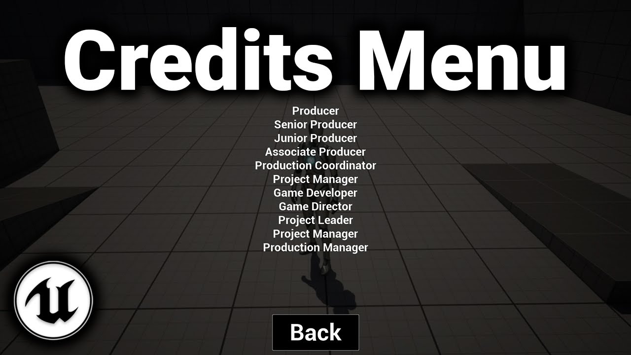 Учебник по меню титров (Серия меню, часть 3) — Unreal Engine 5.4+