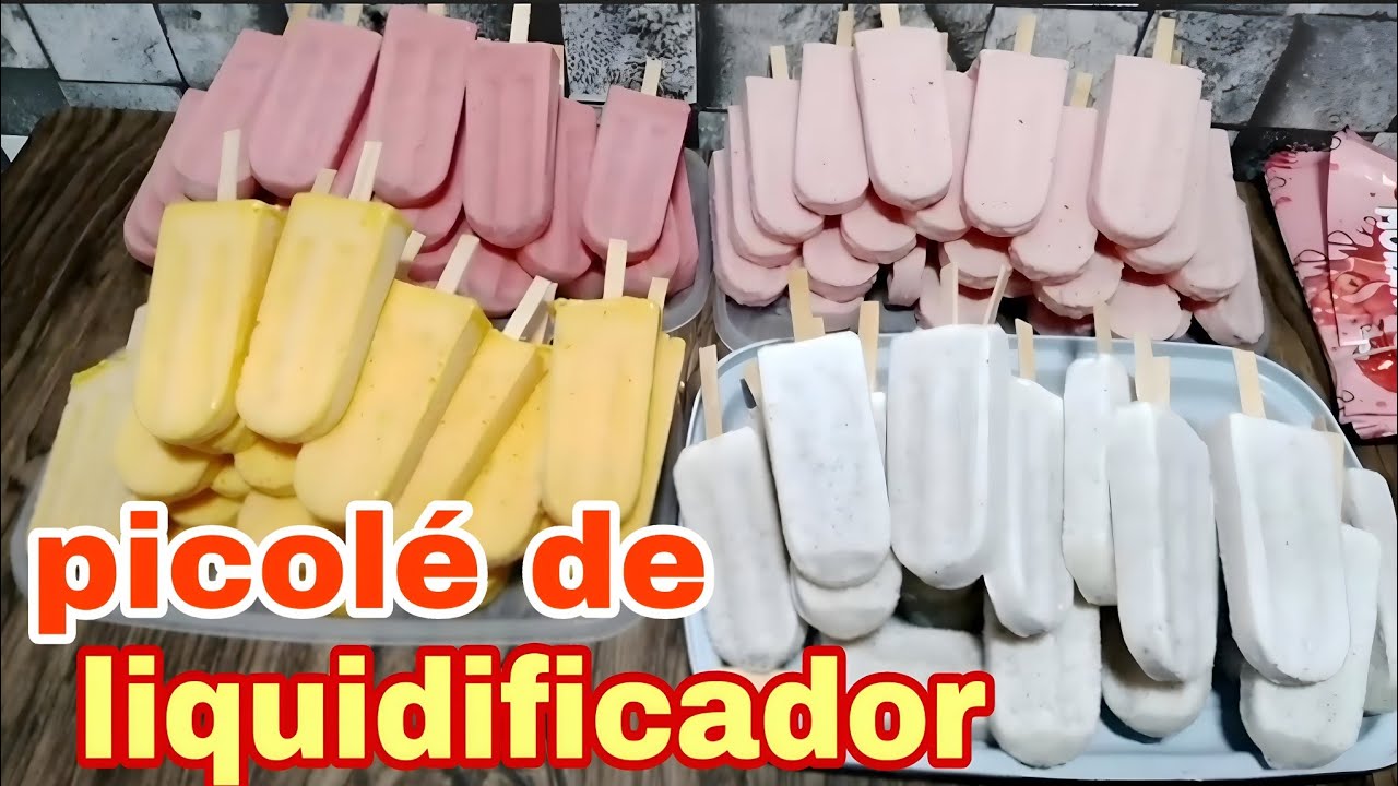 COMO FAZER PICOL&Eacute; CASEIRO DE FRUTAS NO LIQUIDIFICADOR VENDA A 1 REAL GANHE MUITO DINHEIRO