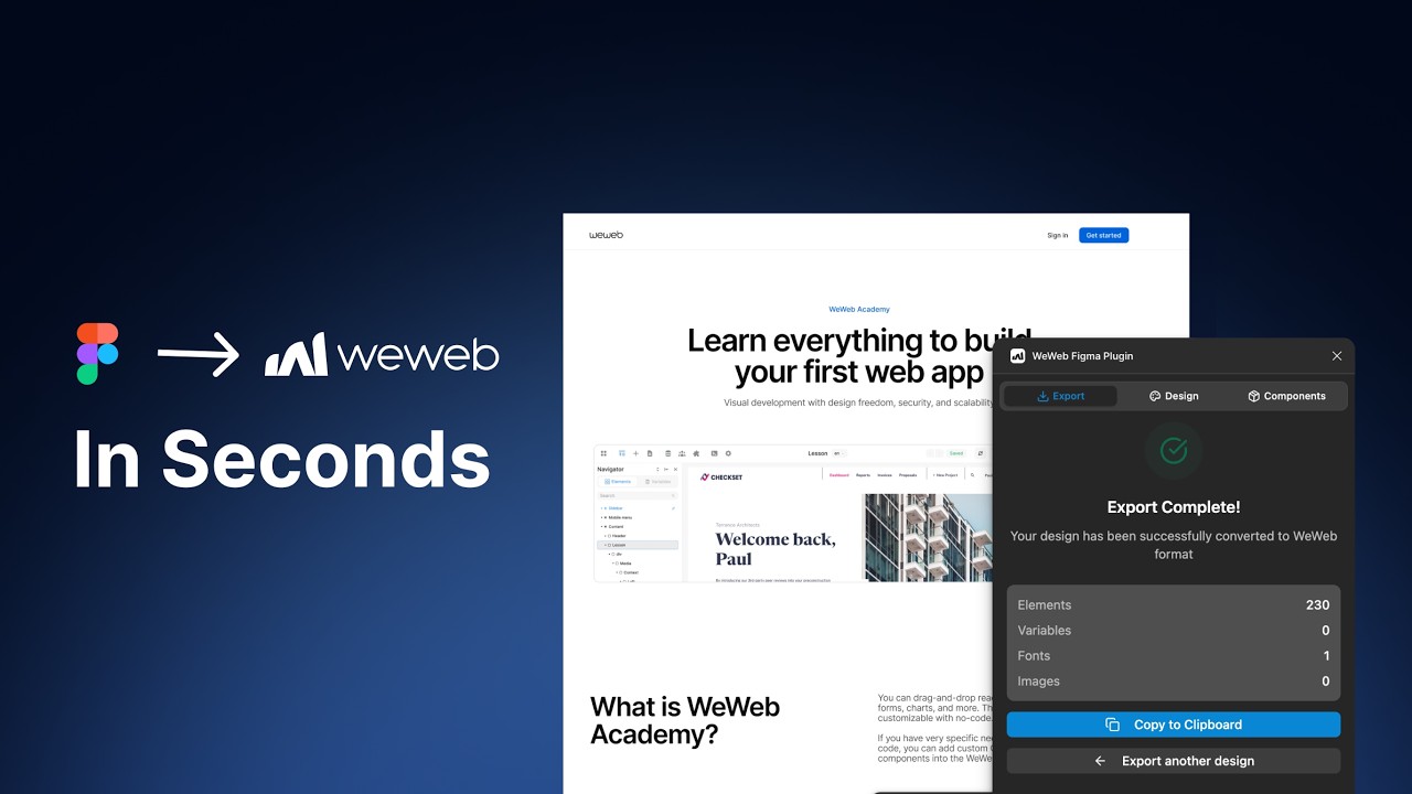 Go from Figma &rarr; No-Code App in WeWeb with AI