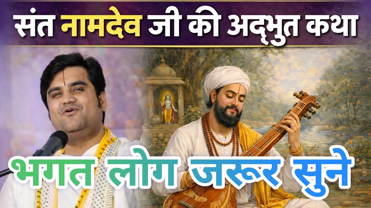 संत नामदेव जी की अद्भुत कथा #indreshupadhyayji #bhagwatkatha #trending 
