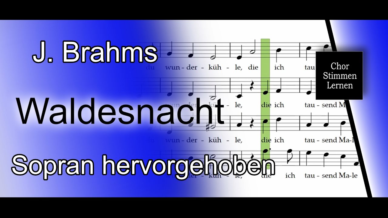 Waldesnacht (J. Brahms) – Sopran hervorgehoben / soprano enhanced