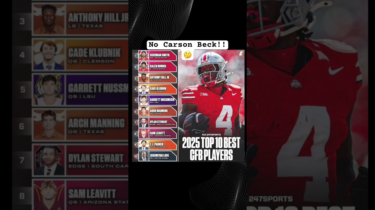 Yes Carson Beck had a down year but he&rsquo;s still one of the best players! #shorts #cfb #sports