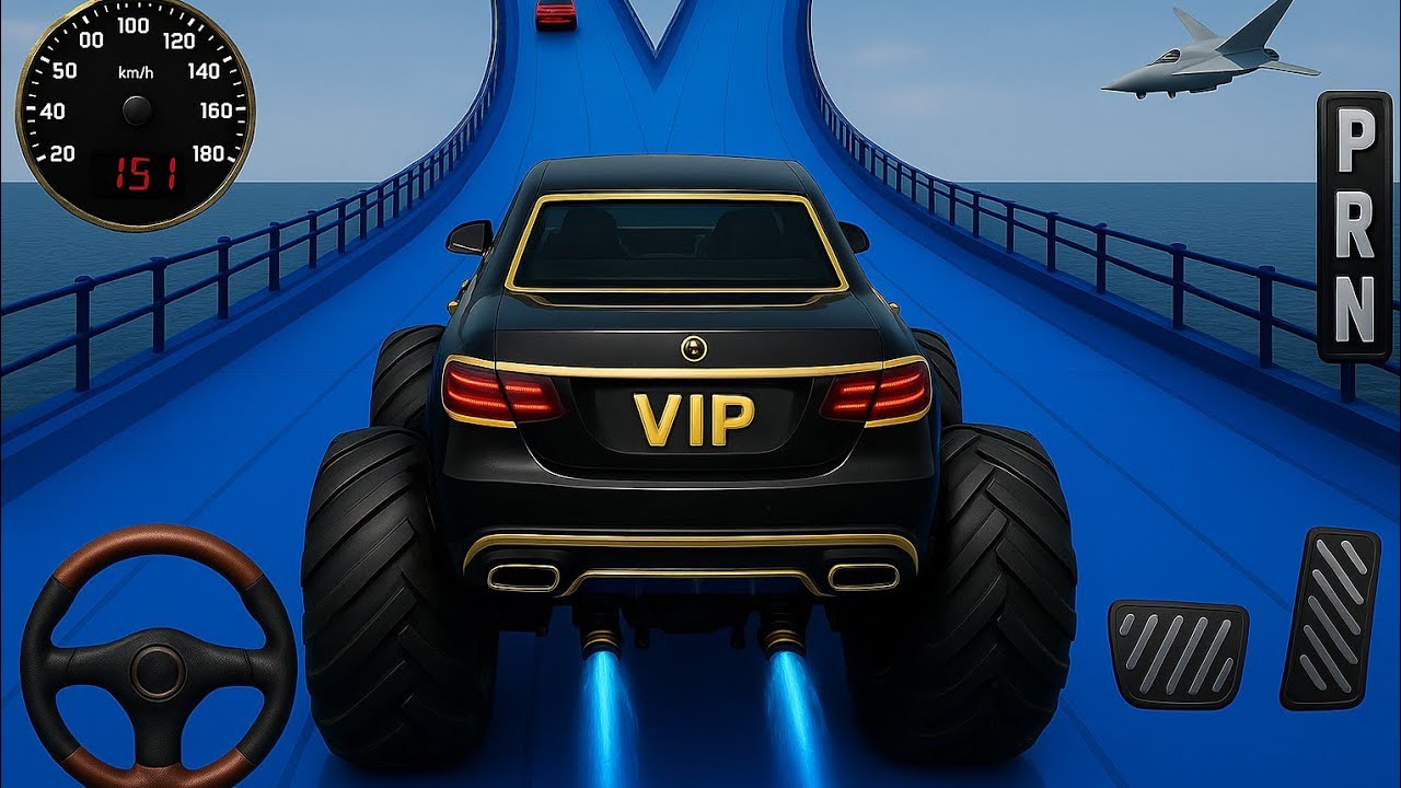 Monster Truck Stunts on Mega Ramp Race   Extreme Racing 3D 2025