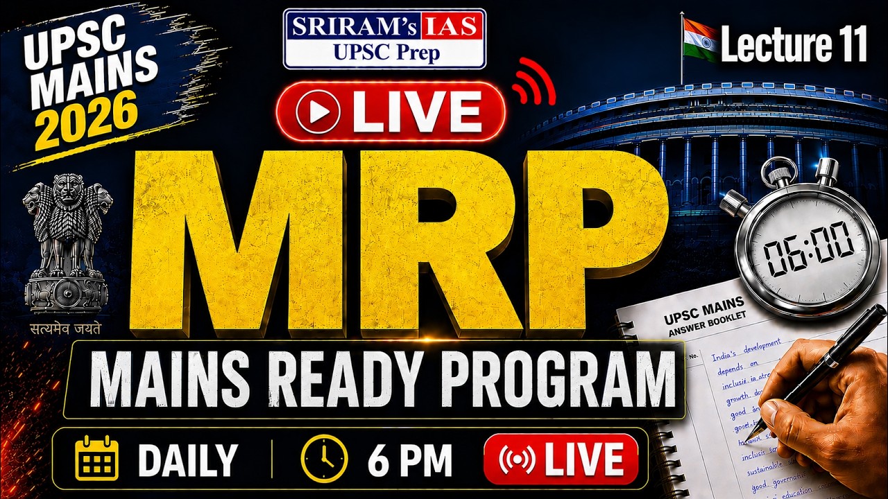 UPSC Mains 2026 | MRP - Mains Ready Program | Daily Answer Writing LIVE