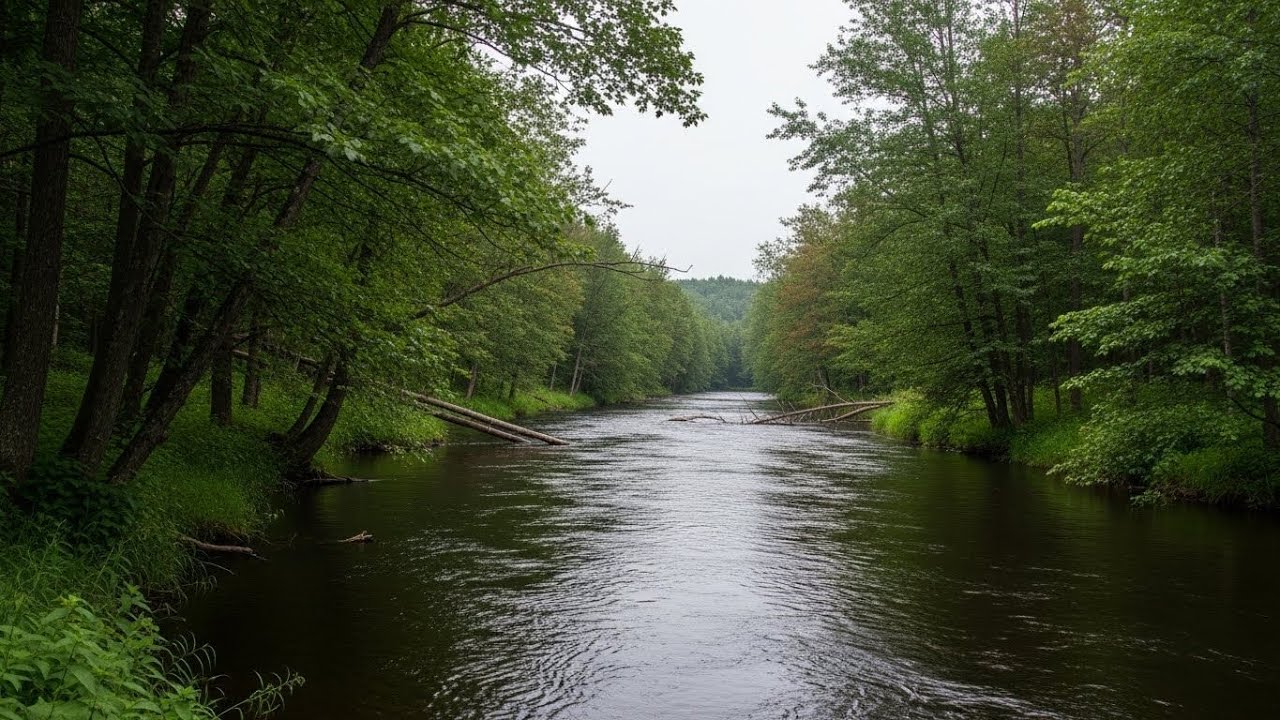 Flowing River in Forest 🌿🌊 Gentle Nature Sound for Meditation and Calm Mind #2255