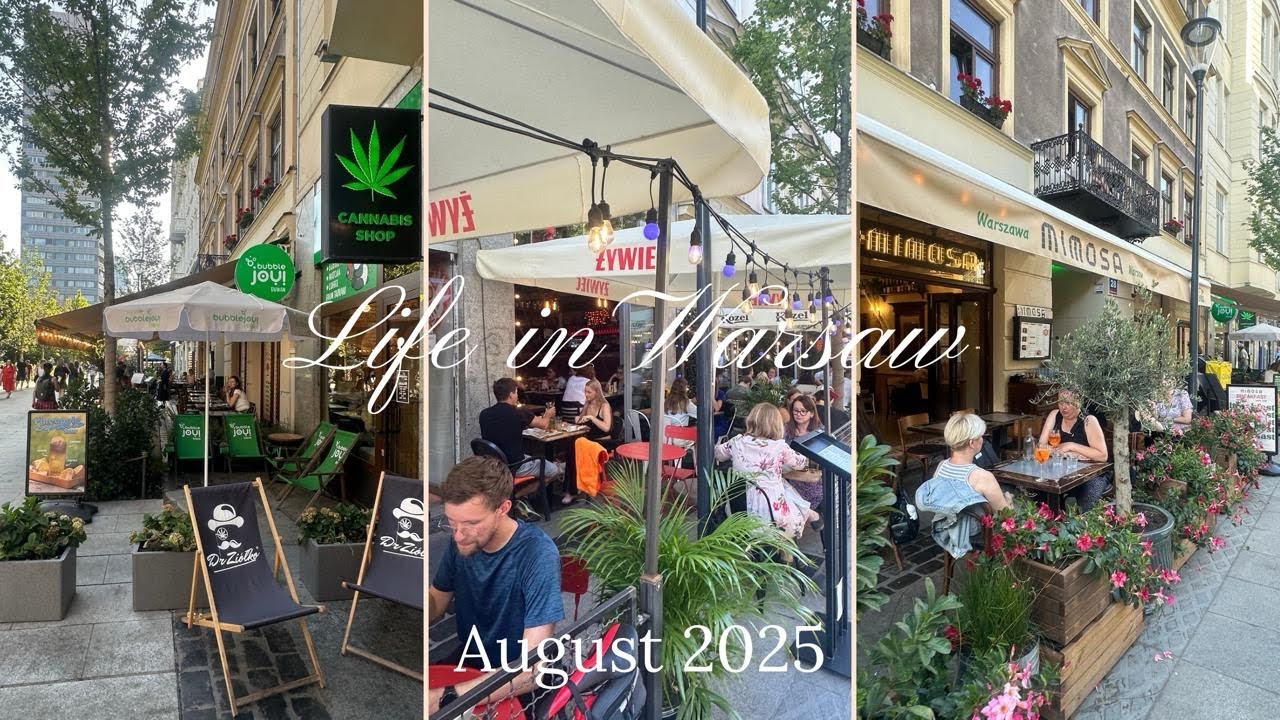 WARSAW DOWNTOWN WALK 🇵🇱🌻City life August 2025 #travel #summer #poland #beautiful #walking  #life 