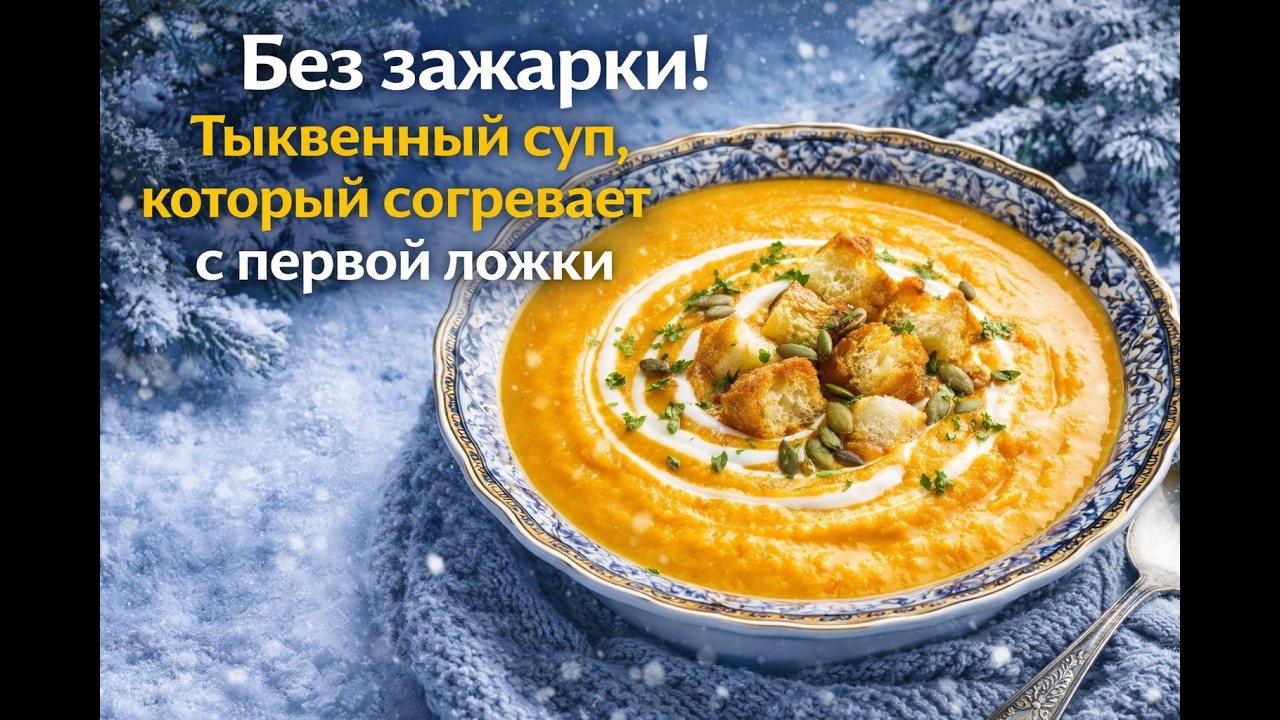 Тыквенный суп без зажарки — вкусно и легко.