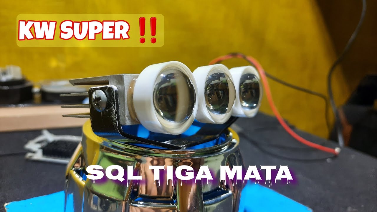 Simak..!! Cara membuat lampu tembak tiga mata.