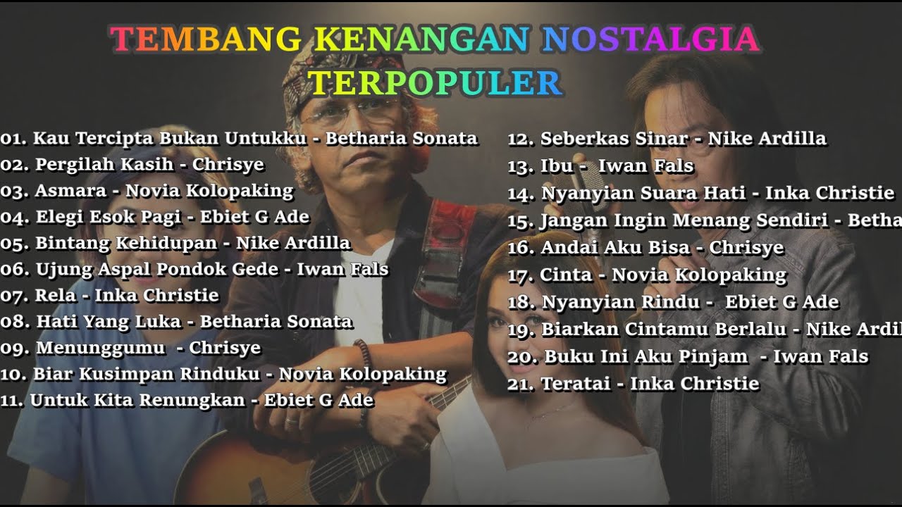 Kumpulan Lagu Lawas Indonesia Enak Didengar - Tembang Kenangan Pilihan (Suasana Santai & Kerja)