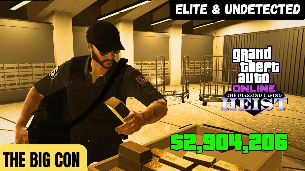 GTA Online Casino Heist - Big Con (Gold, Duo) | Elite & Undetected | Hard $2,904,206