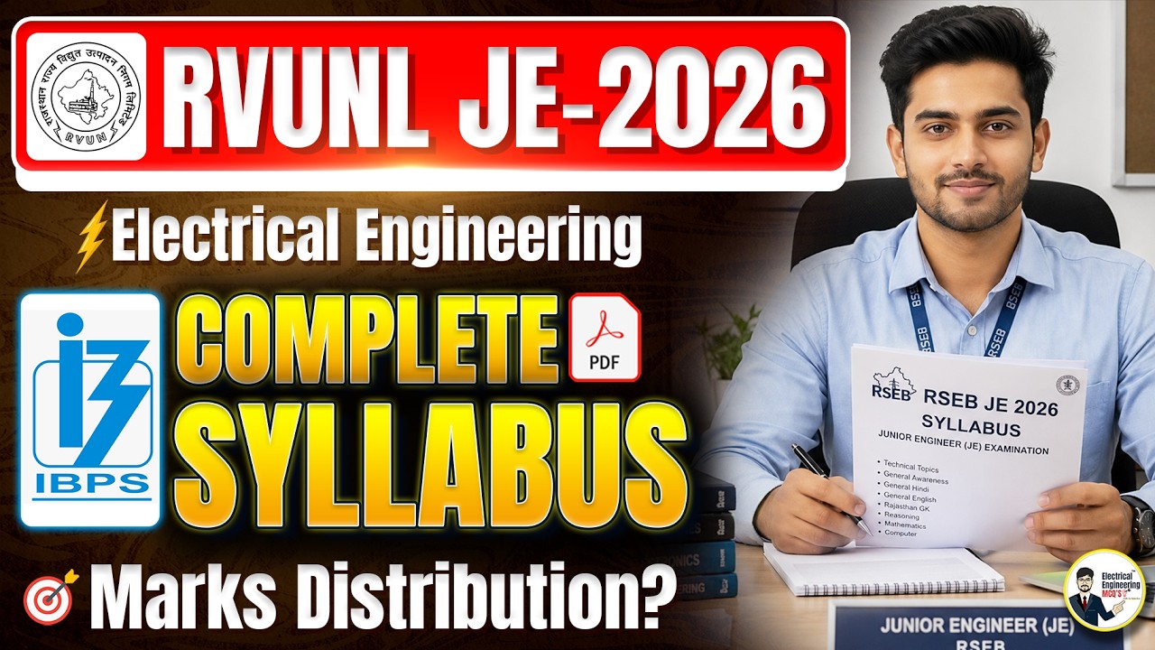 RVUNL JE 2026 Complete Electrical Syllabus Explained | IBPS Marks Distribution