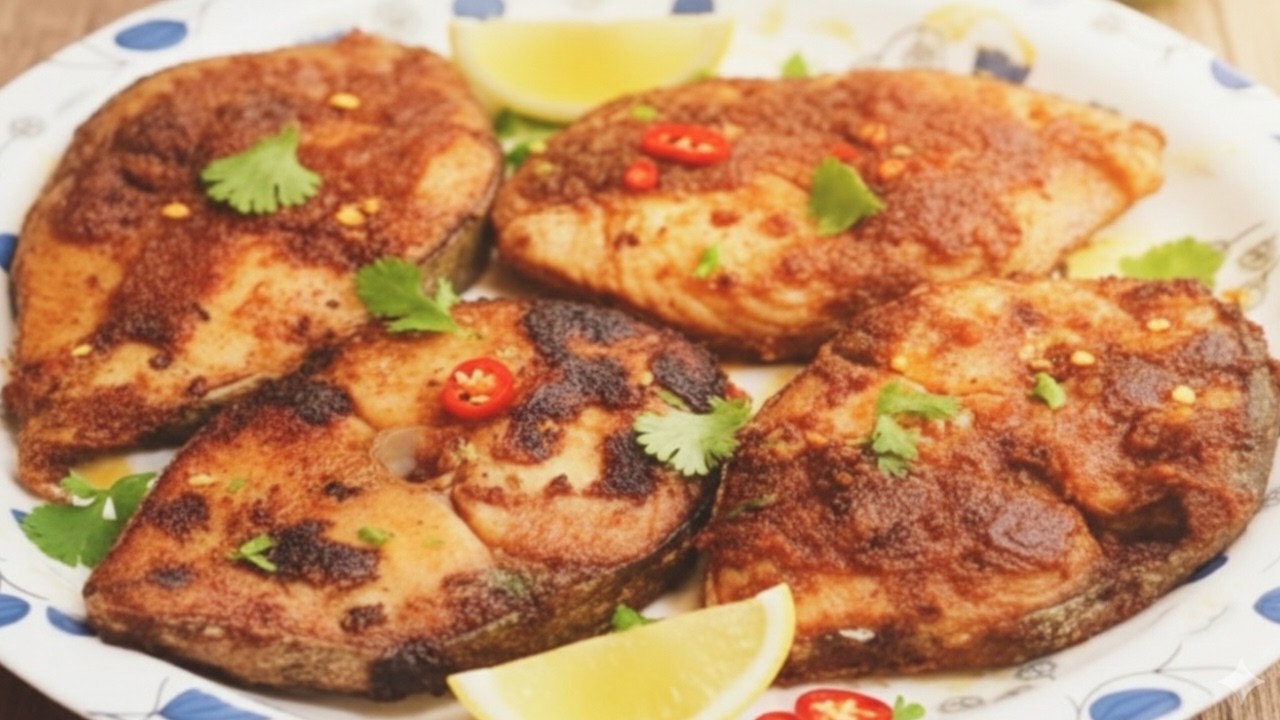 Fish Fry - Surmai Fish Recipe | Easy Fish Fry Recipe | Masala Fish Fry | Tawa Fry 🐟 #machhi #recipe