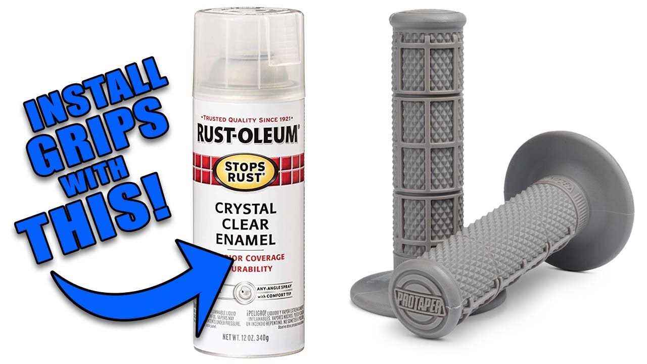 How to Install Grips on an ATV or Dirt Bike with Spray Paint