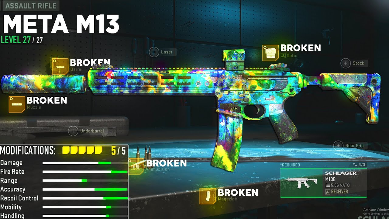 ANTI Recoil M13 Build in MW2 🤯 ( Best M13 Class & Tuning )