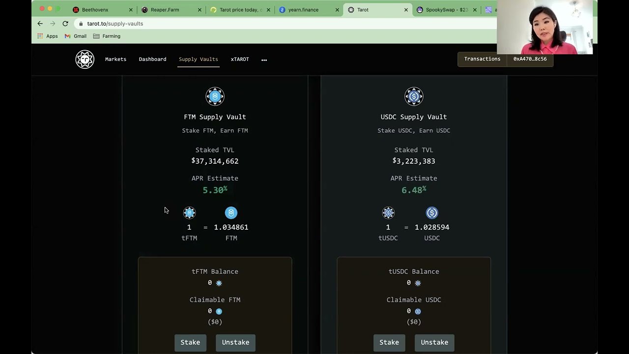 Single stake FTM, BTC & ETH on Tarot & Yearn